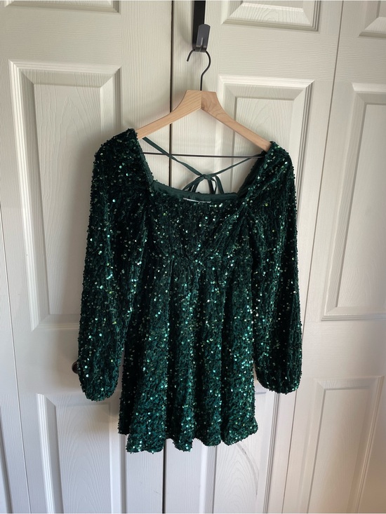 Altar'd State Dresses & Skirts - Emerald Green Sequin Women's Dress